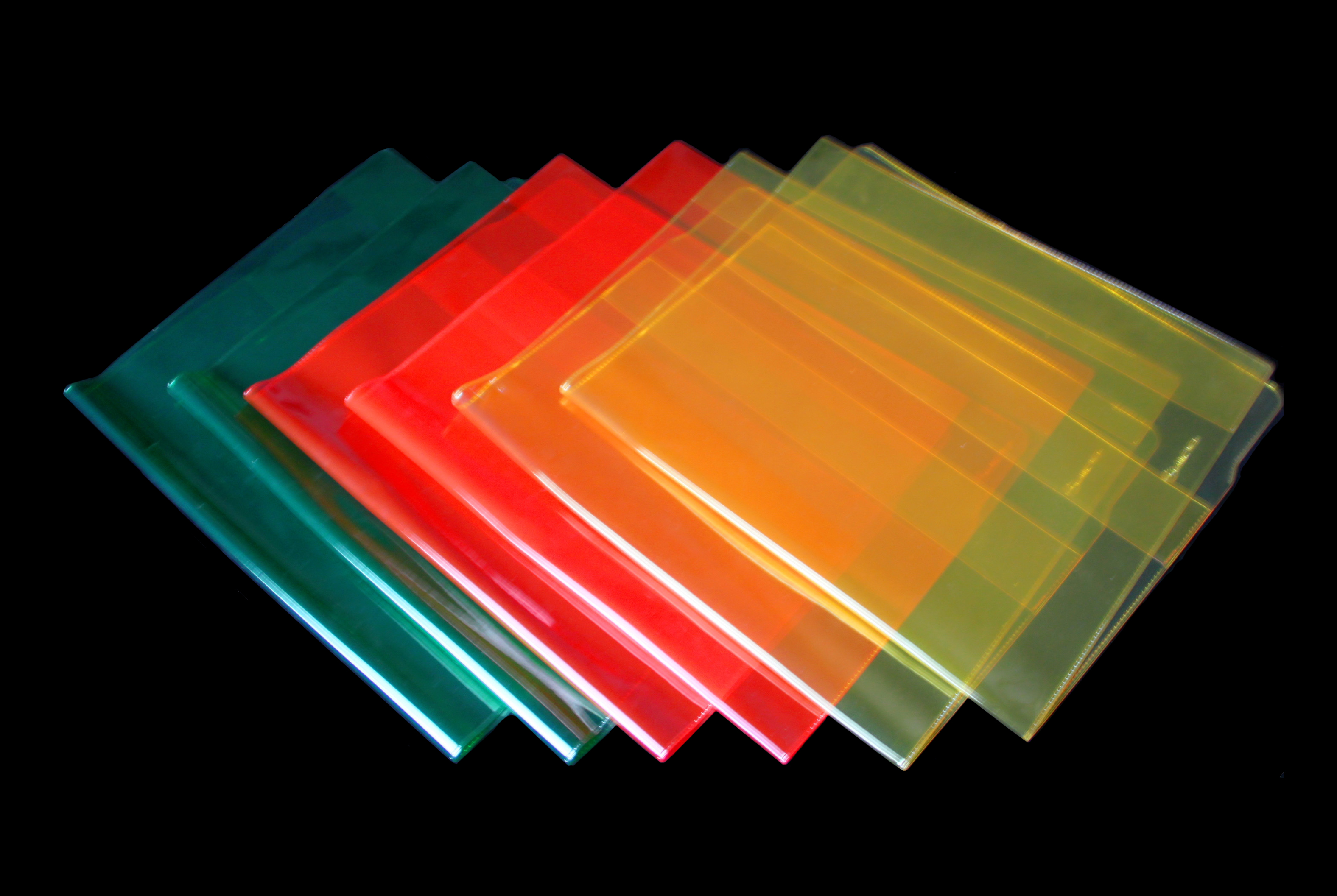 Colored Clear PVC Book Cover Sleeves Supplies with OneSide Adjustable