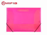 PP Elastic File Folder with Clip - Pink