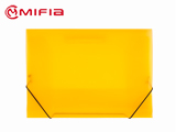 PP Elastic File Folder with Clip - Orange