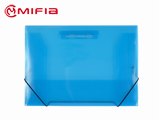 PP Elastic File Folder with Clip - Blue