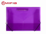 PP Elastic File Folder with Clip - Purple