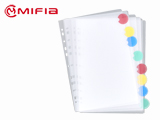 11-Hole Plastic Tab Dividers for Ring Binders