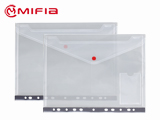 Transparent Envelope Folder with 11-hole Punched & Name Card 