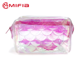 PVC Metallized Rainbow Laser Bag with Glitter 