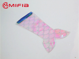 Mermaid PVC Metallized Rainbow Laser Zipper Bag