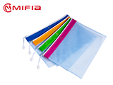 PVC Mesh Zip Bag with Colored strip