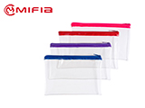 PVC Transparent Pencil Bag with Colored Zipper