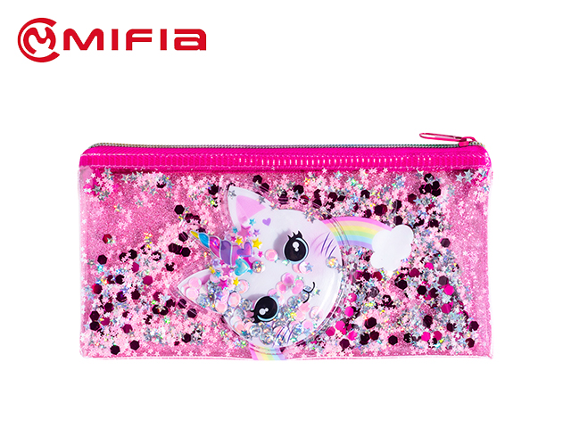 PVC Pencil Bag with Sequin & Blister Design