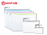 White EVA Mesh Bag with Colored Stitched Sewing Edge