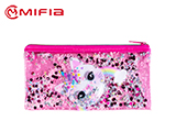 PVC Pencil Bag with Sequin & Blister Design