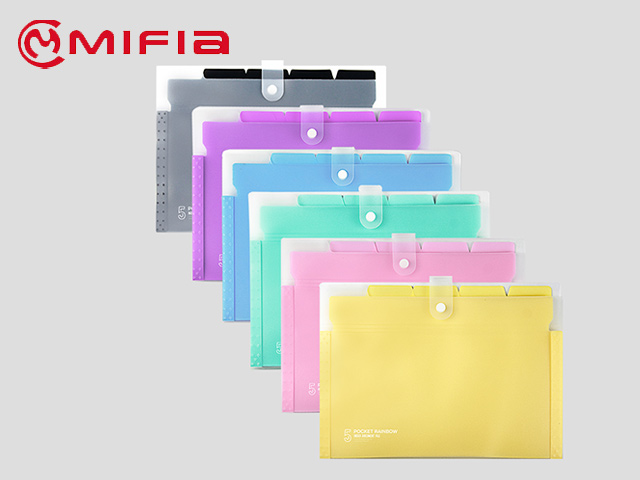4 Compartment PP Plastic Expanding Filing Folder